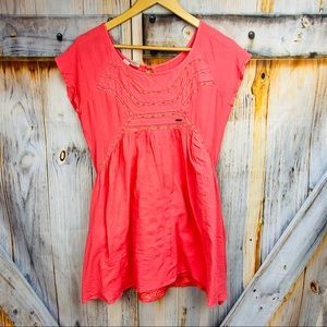 ROXY Short Sleeve Peplum Blouse